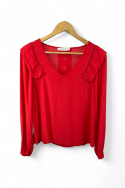 Blouse rouge fluide, TM