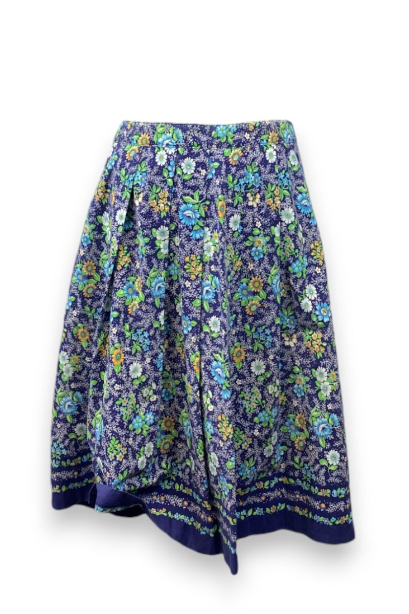 Jupe tablier vintage fleuri, TM