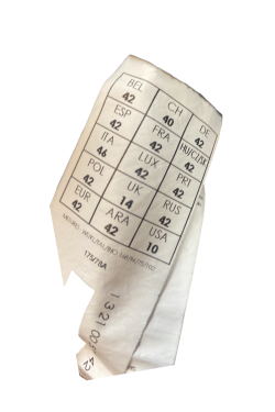 Jupe courte rayée, T42