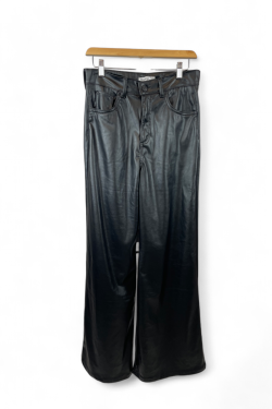 Pantalon large simili cuir, T36
