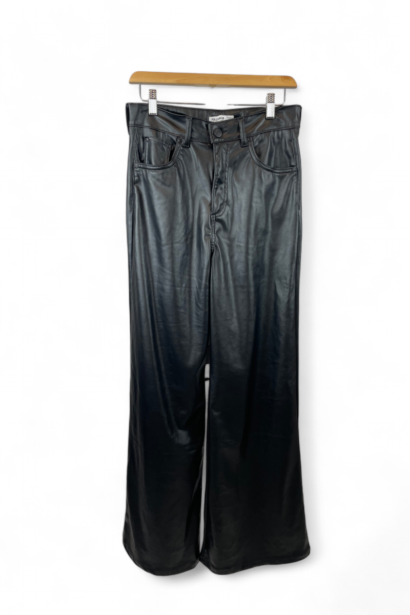 Pantalon large simili cuir, T36