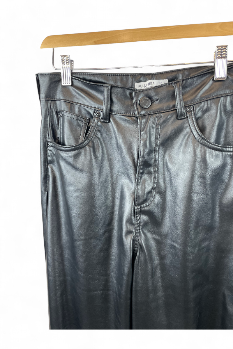 Pantalon large simili cuir, T36