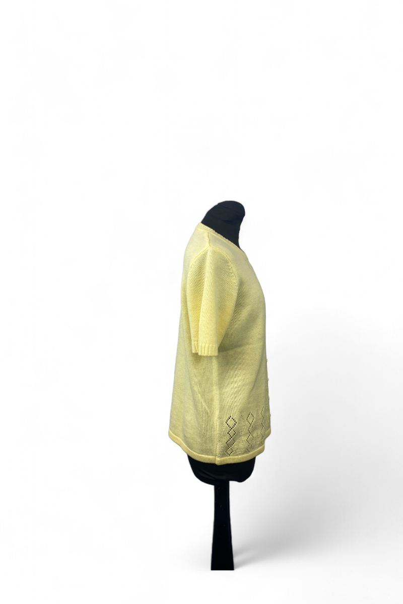 Pull manches courtes brodés vintage, TS/M