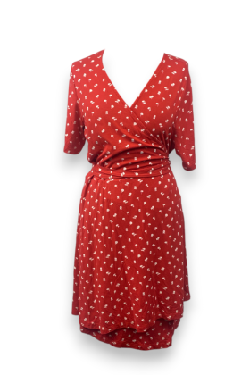 Robe croisée rouge TXL