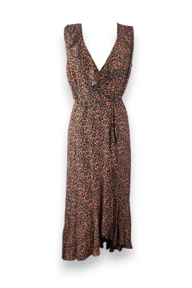 Robe fleurie croisée, T38