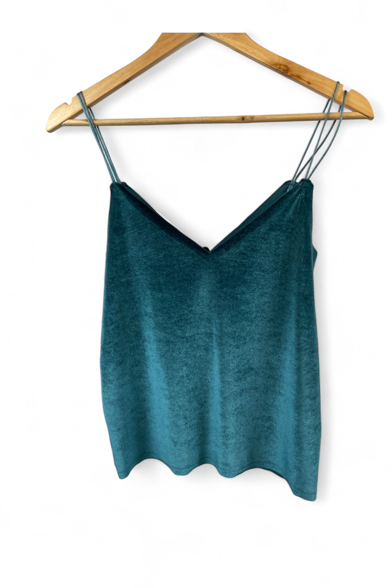 Top fines bretelles velours, TS