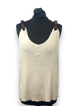 Top bretelles Bleu d'Azur, T48