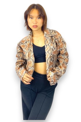 Veste crop top serpent,...