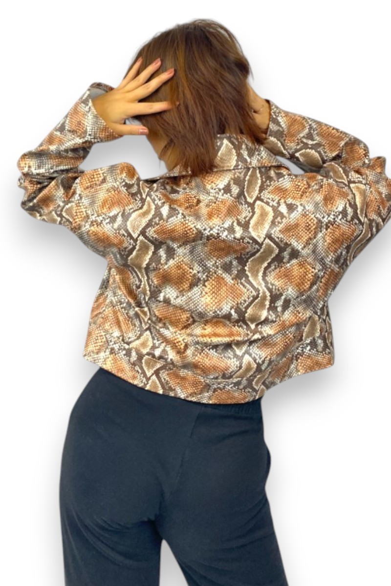 Veste crop top serpent, Made In Italy, T36