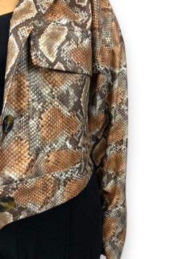 Veste crop top serpent, Made In Italy, T36