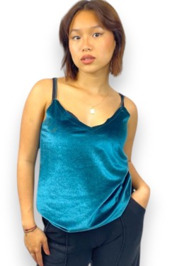 Top fines bretelles velours, TS