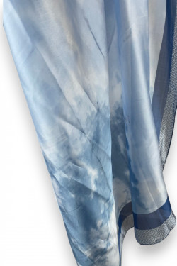 Foulard satiné "Bleu Céleste"