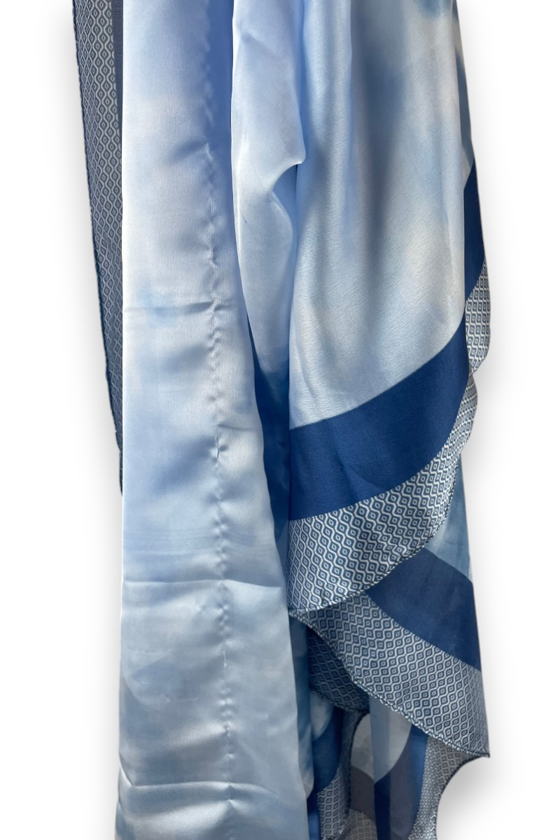 Foulard satiné "Bleu Céleste"
