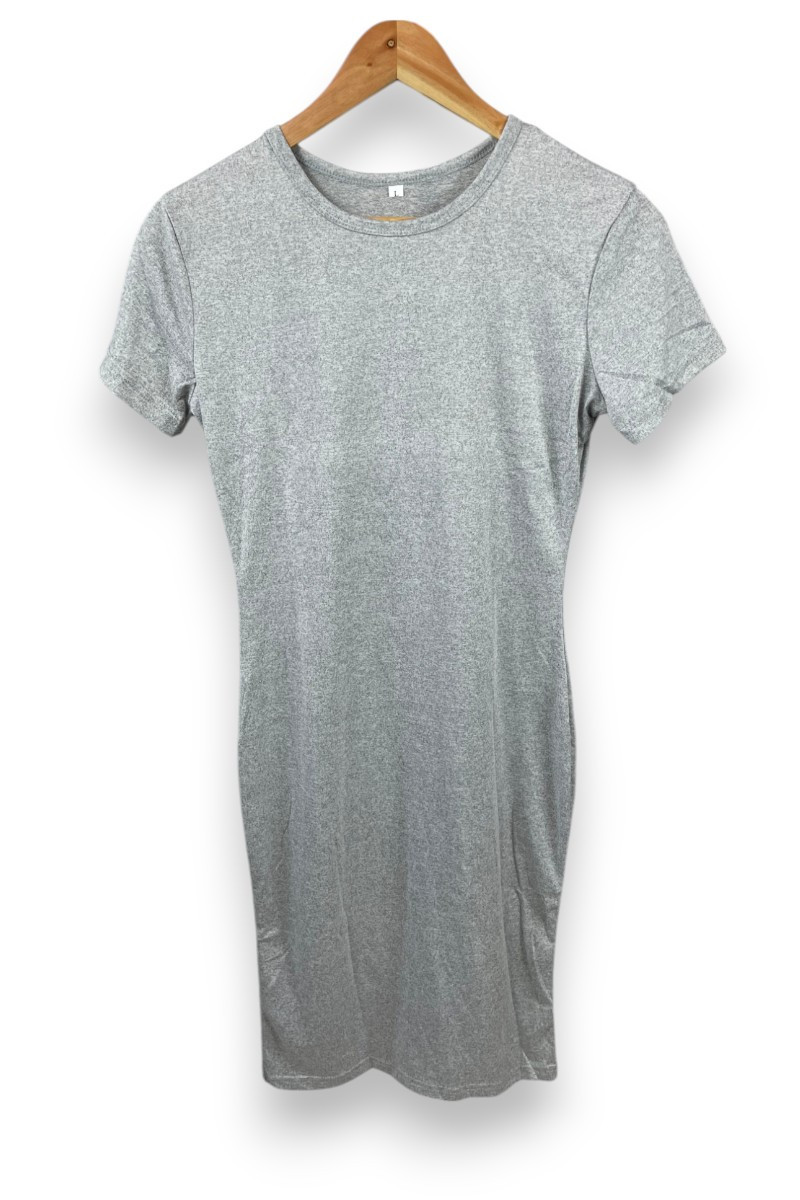 Robe tee-shirt grise – L’indispensable minimaliste