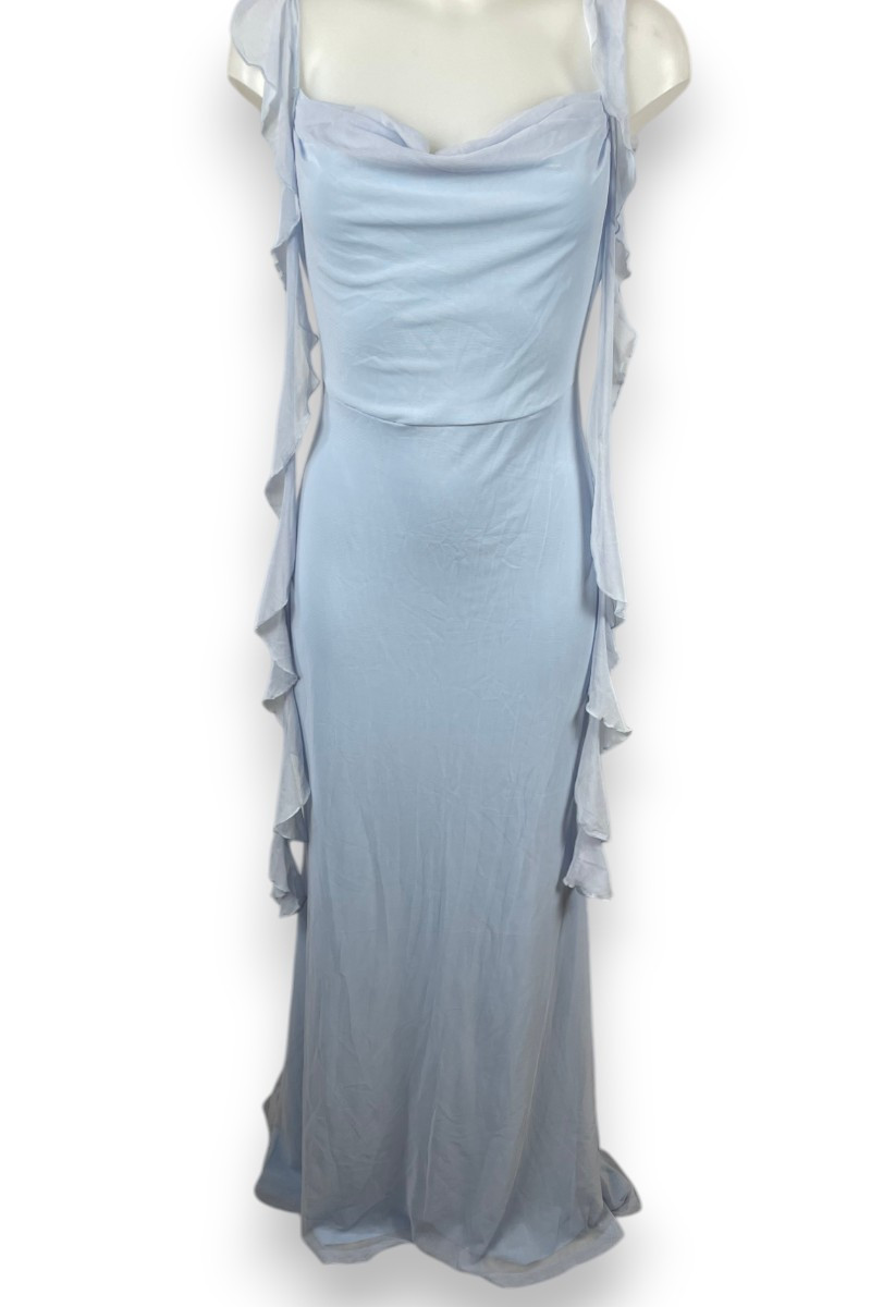 Robe longue bleu ciel CIDER – Élégance romantique