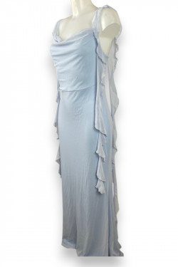 Robe longue bleu ciel CIDER – Élégance romantique