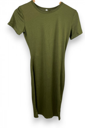 Robe tee-shirt kaki –...