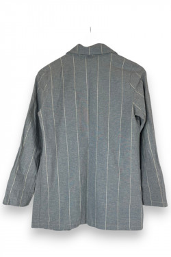 Veste blazer rayée grise – Made in Italy par Maia Hemera