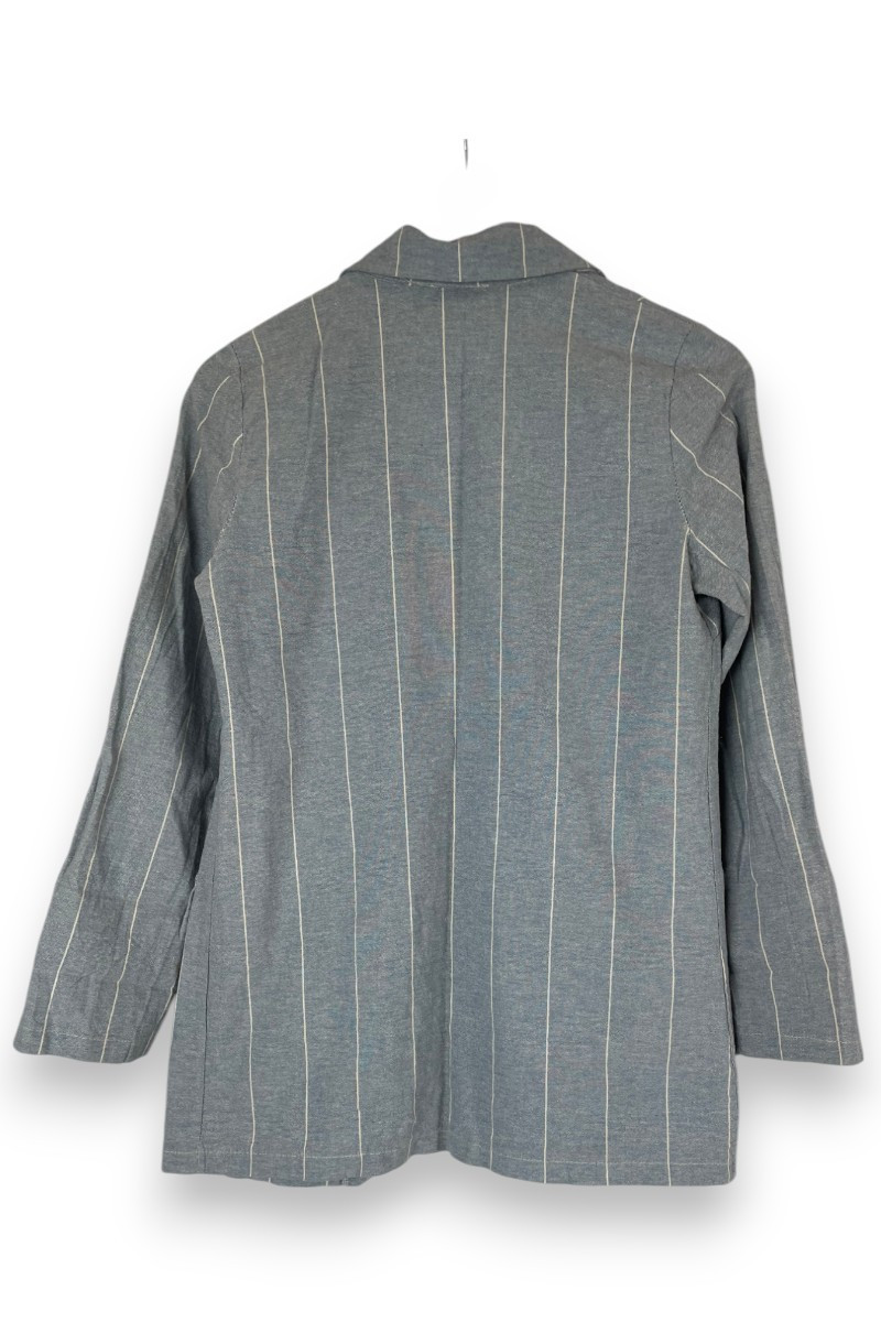 Veste blazer rayée grise – Made in Italy par Maia Hemera