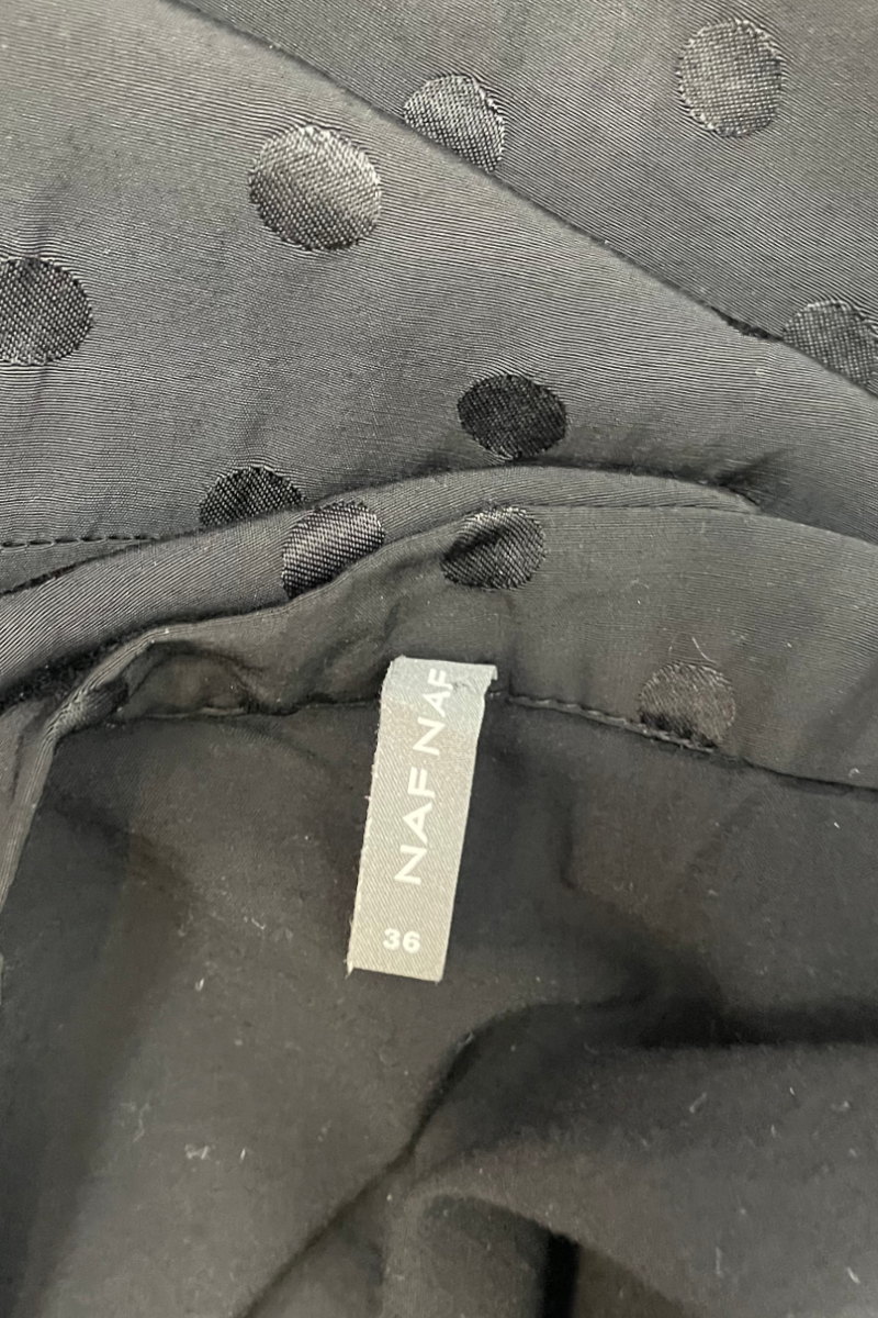 Mini jupe noir satiné Naf Naf, T36