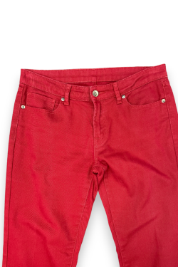 Pantalon rouge coupe droite Uniqlo, T36/38