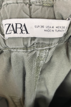 Cargo vert Zara, T36