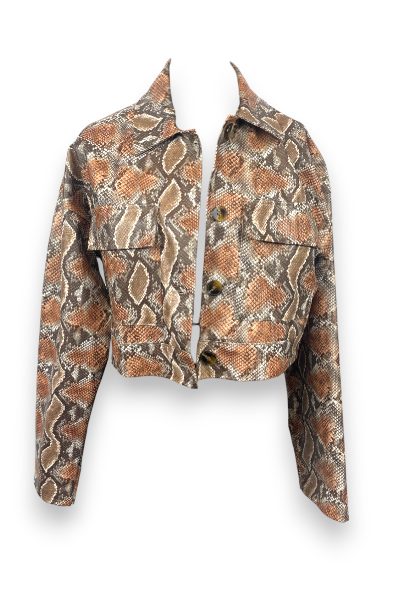 Veste crop top serpent, Made In Italy, T36