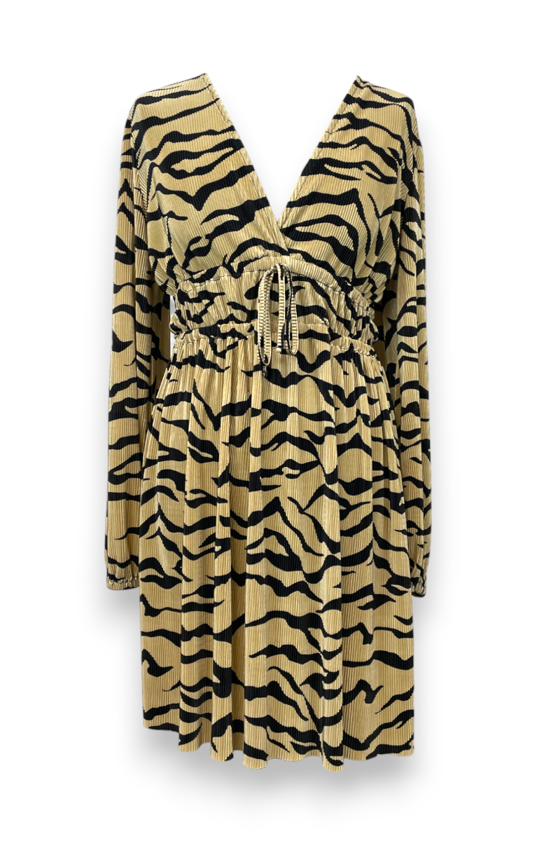 Robe zèbre dorée Zara, TM