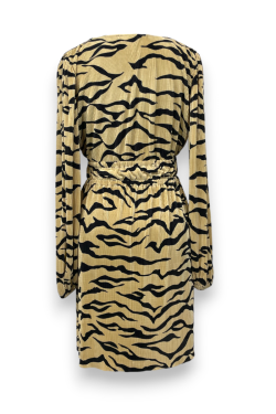 Robe zèbre dorée Zara, TM