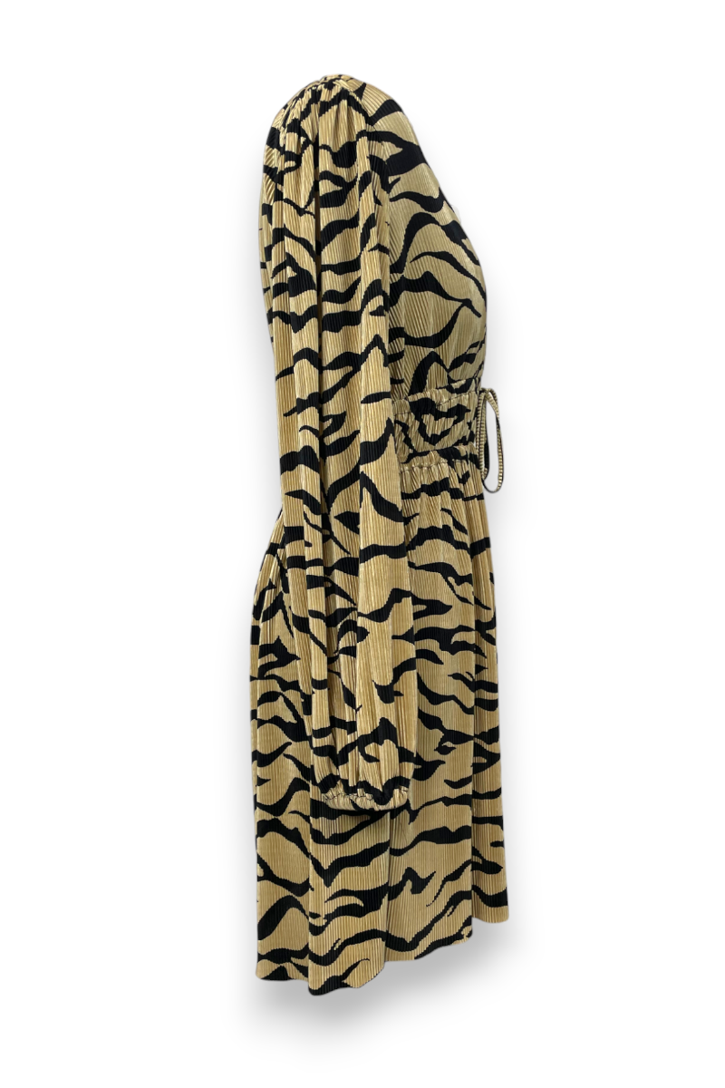 Robe zèbre dorée Zara, TM