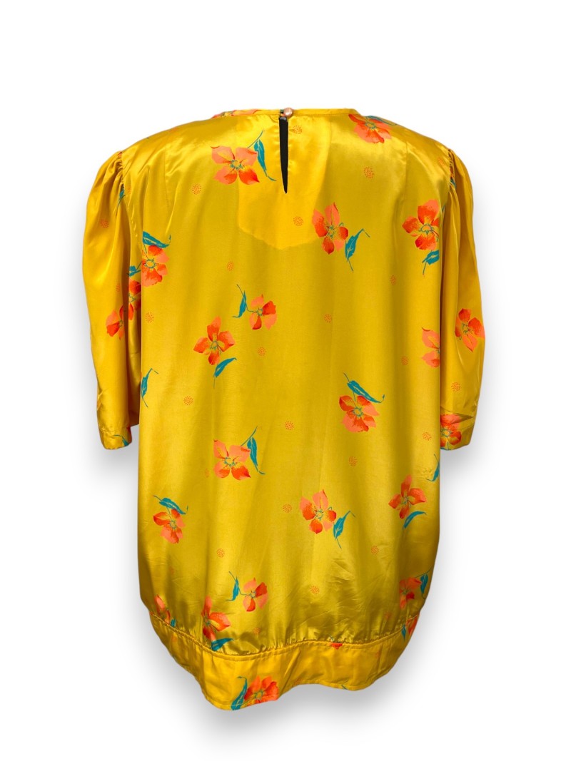 Blouse fluide fleurie Fait-main, TXL