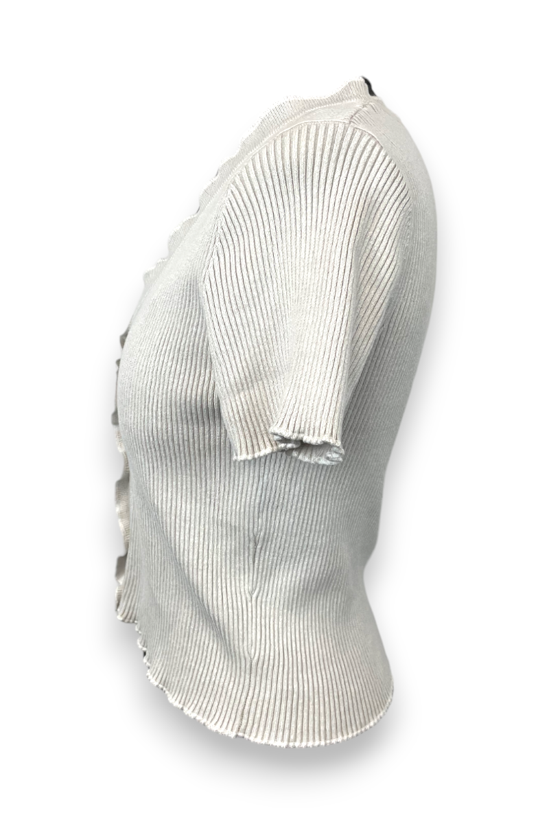 Gilet crop top, manches courtes Vintage, TS