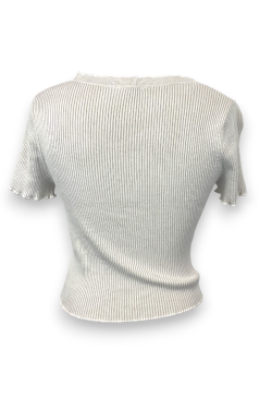 Gilet crop top, manches courtes Vintage, TS