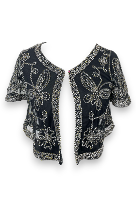 Bolero crop top dentelle et...